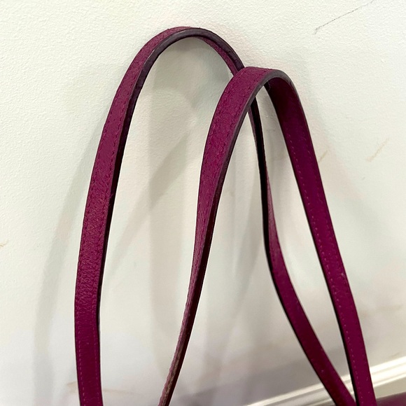 COACH✨Dahlia Purple & Gold Cross Grain Leather City Zip Tote & Wallet - Picture 11 of 16